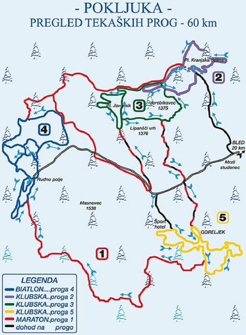 Tekaške proge Pokljuka Tekaške proge Pokljuka