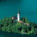 The Bled lake with an island, Bled